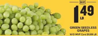 Food Lion Green seedless grapes offer