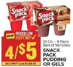 Food Lion Snack pack pudding or gels offer