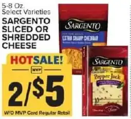 Food Lion Sargento sliced or shredded cheese offer