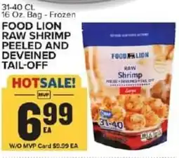 Food Lion Food lion raw shrimp peeled and deveined tail-off offer