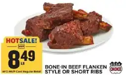Food Lion Bone-in beef flanken style or short ribs offer