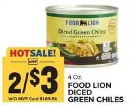 Food Lion Food lion diced green chiles offer