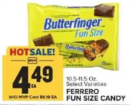 Food Lion Ferrero fun size candy offer