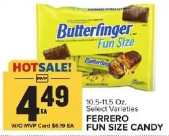 Food Lion Ferrero fun size candy offer