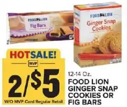 Food Lion Food lion ginger snap cookies or fig bars offer