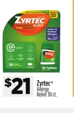 Dollar General Zyrtec Allergy Relief offer