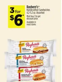 Dollar General Raybern's Handcrafted Sandwiches offer