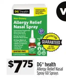 Dollar General DG health Allergy Relief Nasal Spray offer