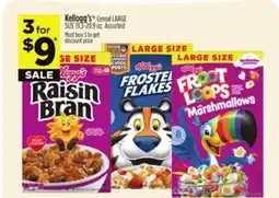 Dollar General Kellogg's Cereal LARGE SIZE offer