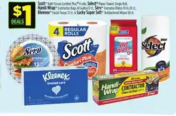 Dollar General Scott or SelectTM, Handi Wrap Sérv , Kleenex , Lucky Super Soft offer