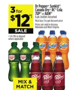 Dollar General Dr Pepper , Sunkist , Canada Dry , RC Cola, 7UP or A & W offer