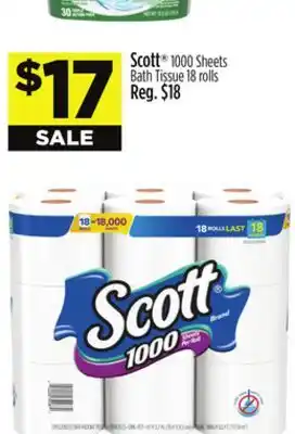 Dollar General Scott 1000 Sheets Bath Tissue offer