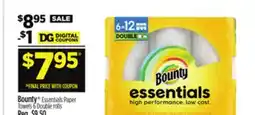 Dollar General Bounty Essentials Paper Towels offer