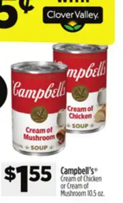 Dollar General Campbell's Cream of Chicken or Cream of Mushroom offer