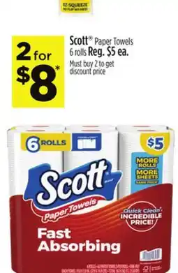 Dollar General Scott Paper Towels offer