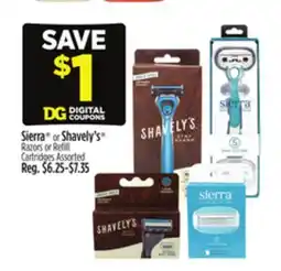 Dollar General Sierra or Shavely's Razors or Refill Cartridges offer