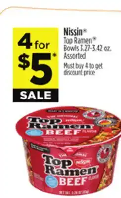 Dollar General Nissin Top Ramen Bowls offer