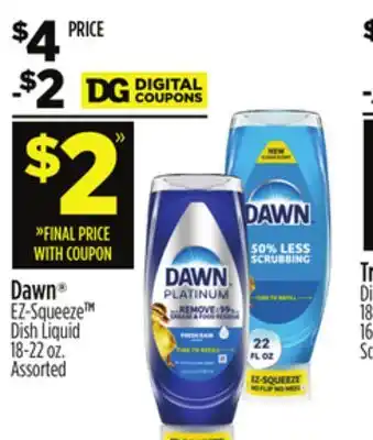 Dollar General Dawn EZ-Squeeze TM Dish Liquid offer