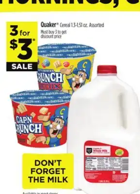 Dollar General Quaker Cereal offer