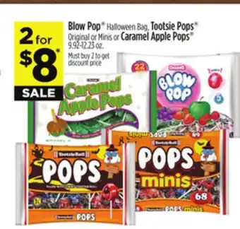 Dollar General Blow Pop Halloween Bag, Tootsie Pops Original or Minis or Caramel Apple Pops offer