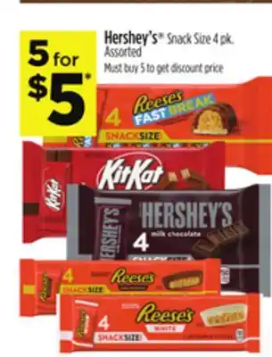 Dollar General Hershey's Snack Size offer
