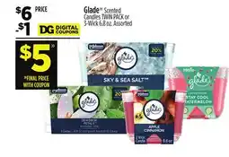 Dollar General Glade Scented Candles TWIN PACK or 3-Wick 6.8 oz offer