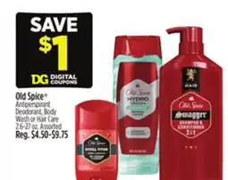 Dollar General Old Spice Antiperspirant Deodorant, Body Wash or Hair Care offer