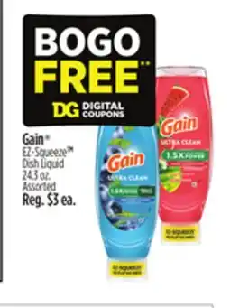 Dollar General Gain EZ-Squeeze Dish Liquid offer