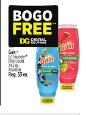 Dollar General Gain EZ-Squeeze Dish Liquid offer