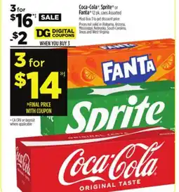 Dollar General Coca-Cola , Sprite or Fanta offer