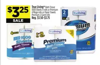 Dollar General True Living Bath Tissue offer