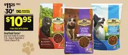 Dollar General Heartland Farms Dog Food Tender & Crunchy 12 lb., Steak & Vegetable or T-Bone & Bacon 15 lb offer
