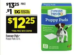 Dollar General Forever Pals Puppy Pads offer