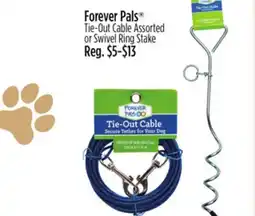 Dollar General Forever Pals Tie-Out Cable Assorted or Swivel Ring Stake offer