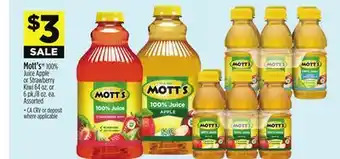 Dollar General Mott's 100% Juice Apple or Strawberry Kiwi offer