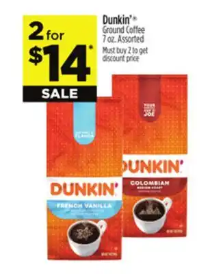 Dollar General Dunkin' Ground Coffee offer