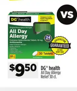 Dollar General DG health All Day Allergy Relief offer