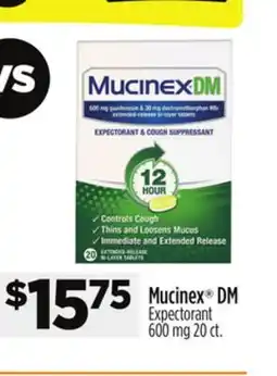 Dollar General Mucinex DM Expectorant 600 mg offer