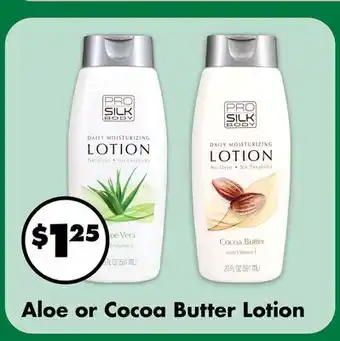 Dollar Tree Aloe or Cocoa Butter Lotion offer