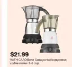 CVS Bene Casa portable espresso coffee maker offer