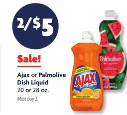 Family Dollar Ajax or Palmolive Dish Liquid offer