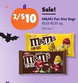 Family Dollar M & M's Fun Size Bags offer