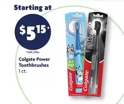 Family Dollar Colgate Power Toothbrushes offer