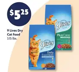 Family Dollar 9 Lives Dry Cat Food offer