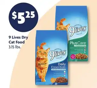 Family Dollar 9 Lives Dry Cat Food offer
