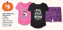 Family Dollar Ladies' Halloween Sleep Shorts or Tops offer