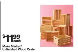 Michaels Make Market Unfinished Wood crate offer