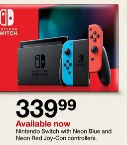 Target Nintendo Switch with Neon Blue and Neon Red Joy-Con controllers offer