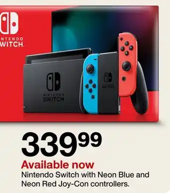 Target Nintendo Switch with Neon Blue and Neon Red Joy-Con controllers offer