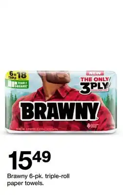 Target Brawny 6-pk. triple-roll paper towels offer